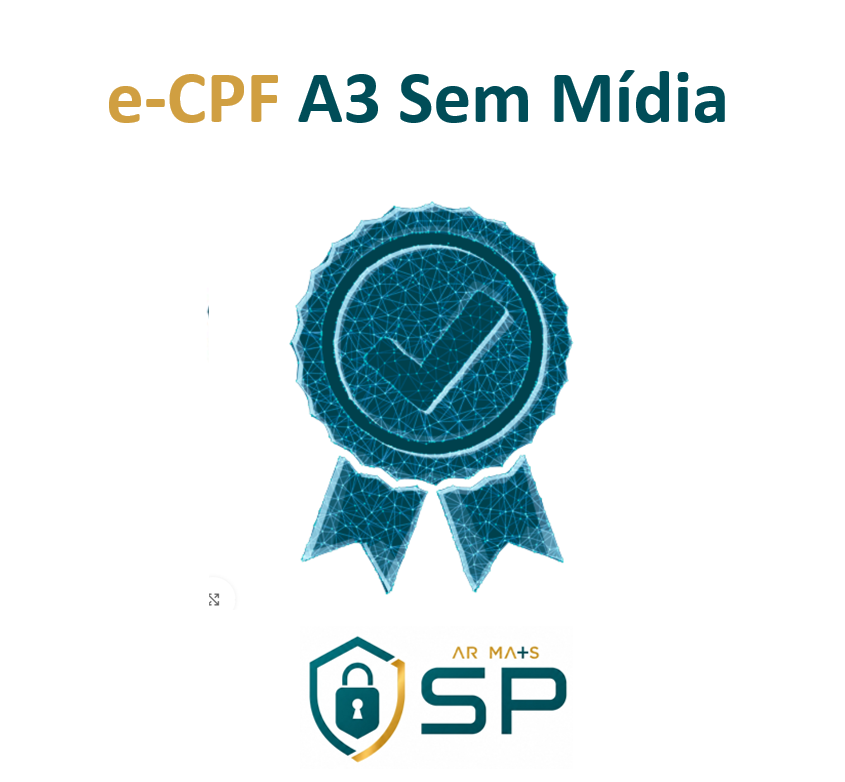 SP-Mais-PF-A3-Sem-midia e-CPF A3 sem mídia - Imagem 1